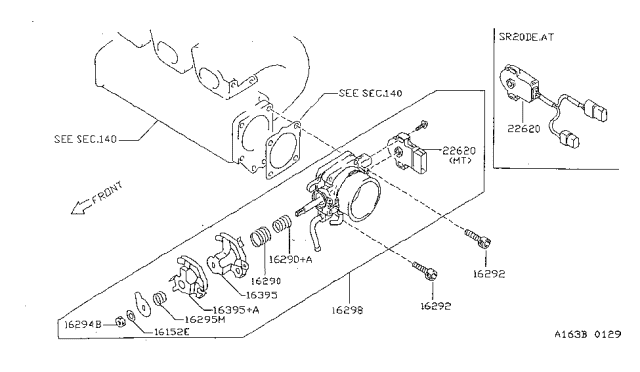 1998 Nissan Sentra Throttle Chamber Diagram 2