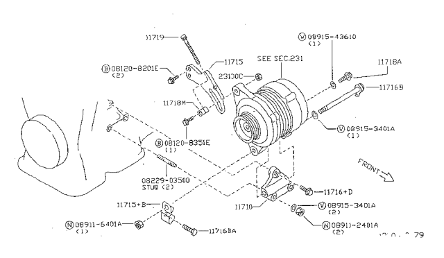 1999 Nissan Sentra Alternator Fitting Diagram 2