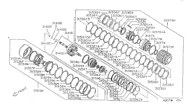 1999 Nissan Sentra Clutch & Band Servo Diagram 3