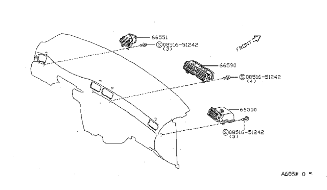 1996 Nissan Sentra Ventilator Diagram