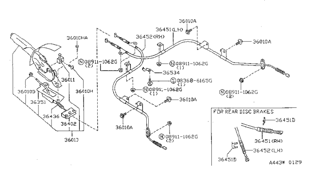 1999 Nissan Sentra Parking Brake Control Diagram