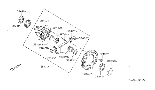 1996 Nissan Sentra Front Final Drive Diagram 1