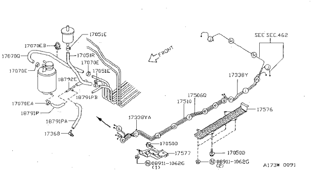 1999 Nissan Sentra Fuel Piping Diagram 3