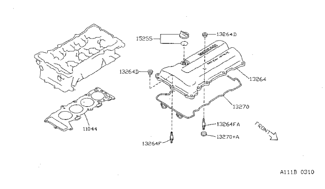 1999 Nissan Sentra Cylinder Head & Rocker Cover Diagram 4