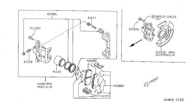 1998 Nissan Sentra Front Brake Diagram 1