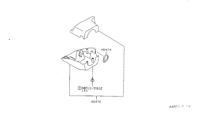 1995 Nissan Sentra Steering Column Shell Cover Diagram