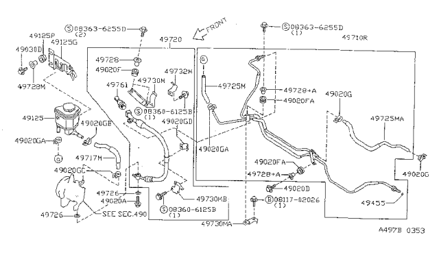 1999 Nissan Sentra Power Steering Piping Diagram 2