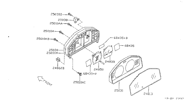 1998 Nissan Sentra Instrument Meter & Gauge Diagram 5