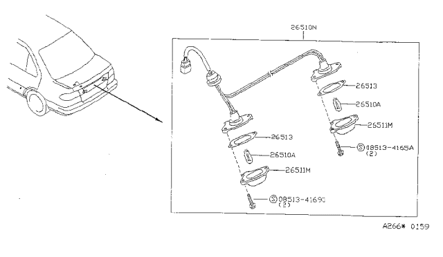 1996 Nissan Sentra Licence Plate Lamp Diagram