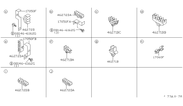 1995 Nissan 240SX Clip Diagram for 46271-72F00