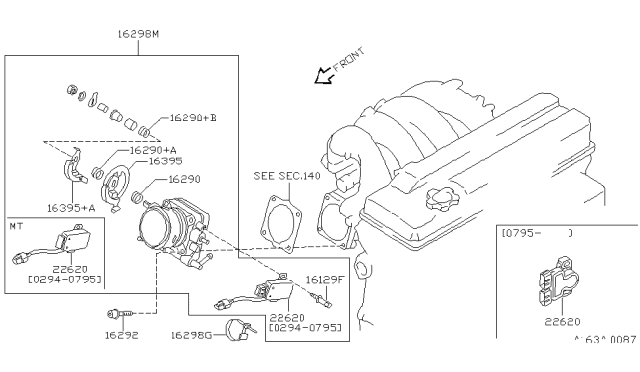 1997 Nissan 240SX Throttle Chamber Diagram