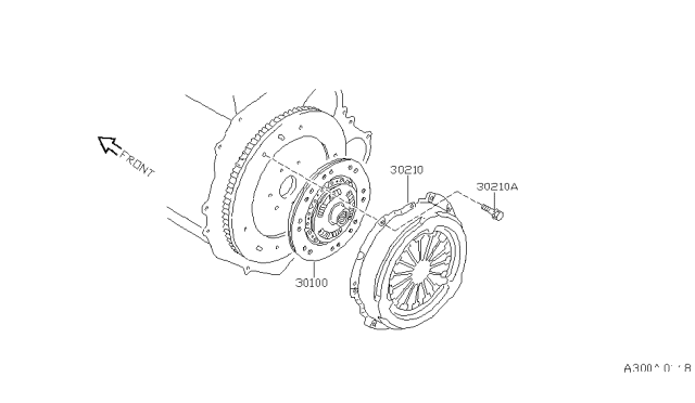 1997 Nissan 240SX Clutch Cover,Disc & Release Parts Diagram