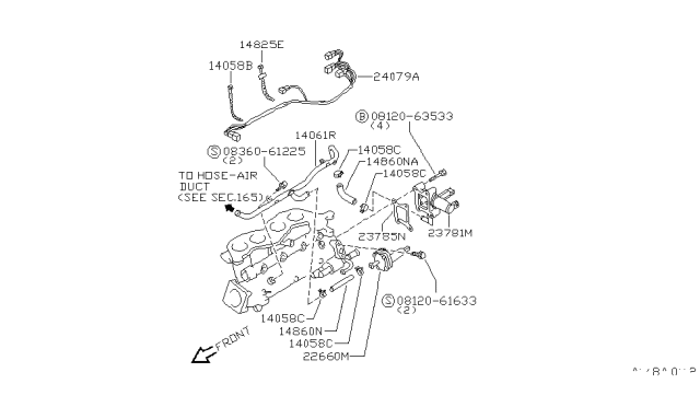 1995 Nissan 240SX Harness-Engine Sub Diagram for 24079-54F01