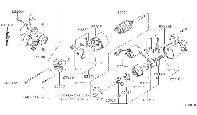 1996 Nissan 240SX Starter Motor Diagram 2