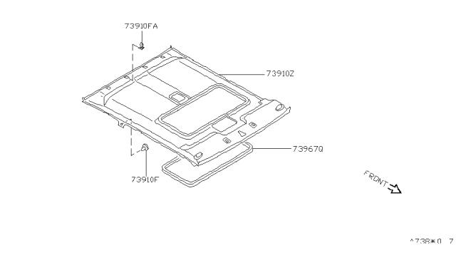 1997 Nissan 240SX Roof Trimming Diagram 2