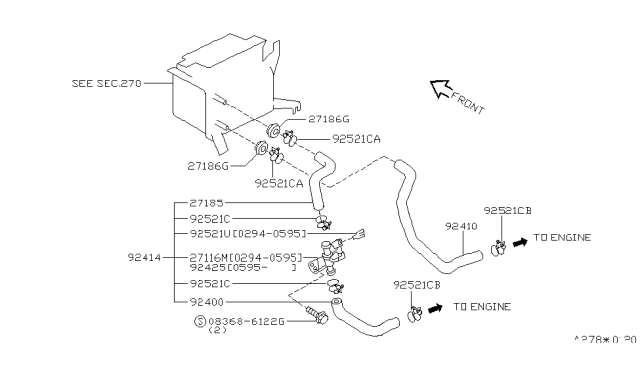 1997 Nissan 240SX Heater Piping Diagram