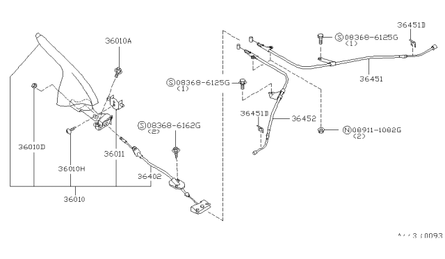 1998 Nissan 240SX Parking Brake Control Diagram