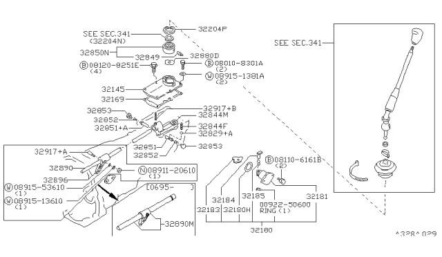 1998 Nissan 240SX Transmission Shift Control Diagram 2