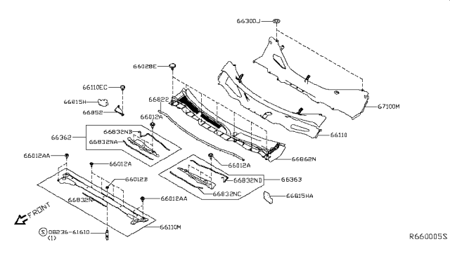 2019 Nissan Altima Cover-Air Intake Diagram for 67135-6CA0A