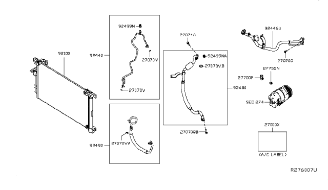 2019 Nissan Altima Condenser,Liquid Tank & Piping Diagram 2