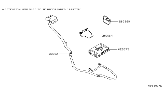 2019 Nissan Altima Bracket Diagram for 25233-6CA0A