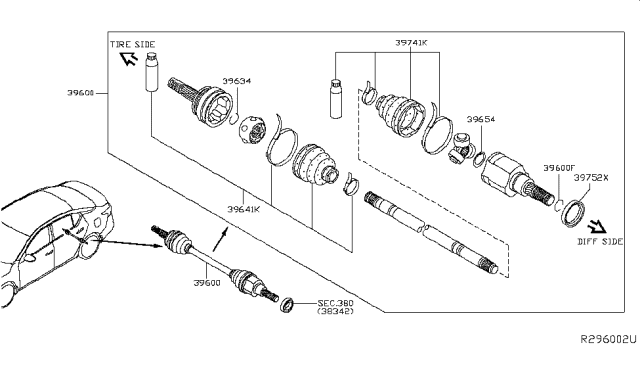 2019 Nissan Altima Rear Drive Shaft Diagram 1