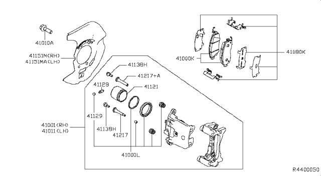 2019 Nissan Altima Plate-BAFFLE Diagram for 41151-6CT0A