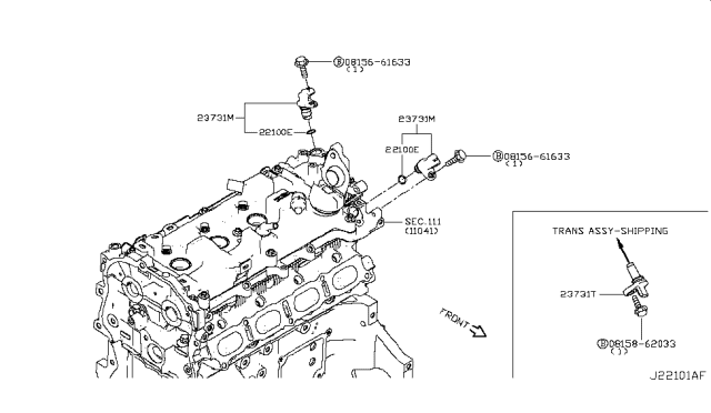 2019 Nissan Altima Distributor & Ignition Timing Sensor Diagram 2