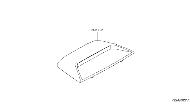 2019 Nissan Altima Lamp Assembly-Stop Diagram for 26590-6CA0A