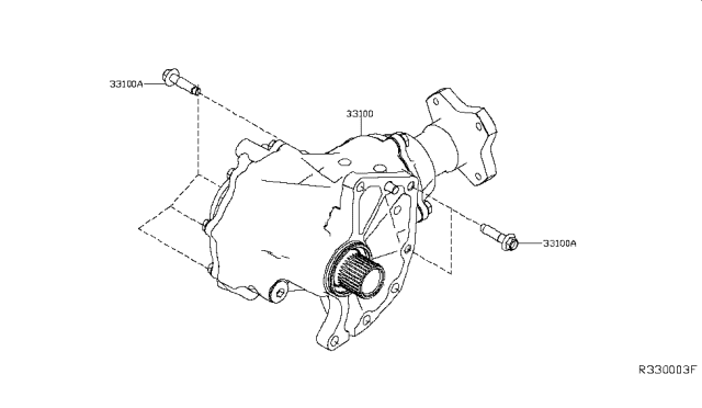 2019 Nissan Altima Transfer Assy Diagram for 33100-6CA0A