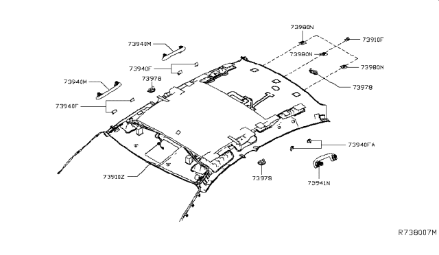 2019 Nissan Altima Roof Trimming Diagram