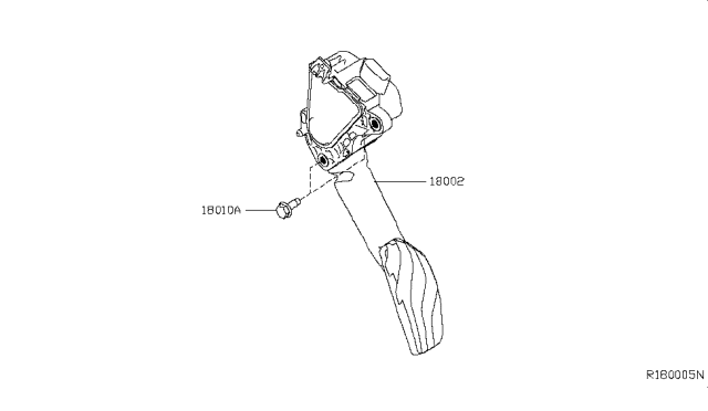 2019 Nissan Altima Lever Complete - Accelerator, W/DRUM Diagram for 18002-6CA0A