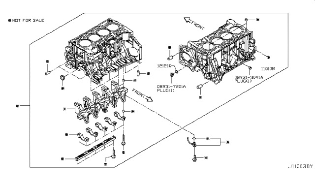 2019 Nissan Altima Cylinder Block & Oil Pan Diagram 3