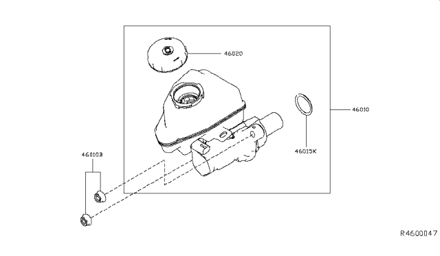 2019 Nissan Altima Brake Master Cylinder Diagram