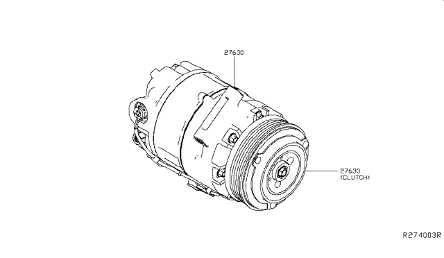 2019 Nissan Altima Compressor - Cooler Diagram for 92600-6CB0A