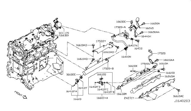 2019 Nissan Altima Seal-O Ring Diagram for 16618-AX200