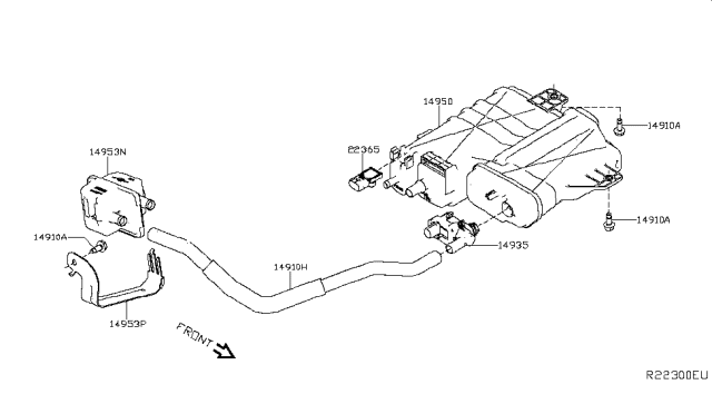 2019 Nissan Altima Engine Control Vacuum Piping Diagram 1