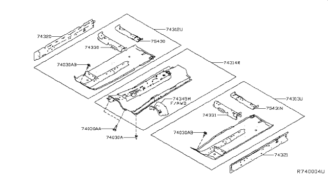 2019 Nissan Altima SILL Inner LH Diagram for G6451-6CAMA