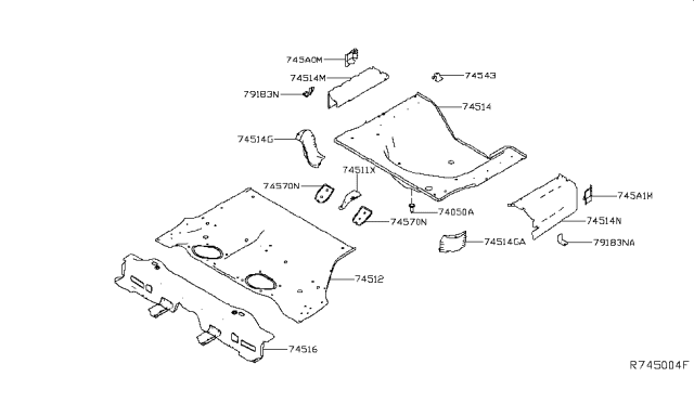 2019 Nissan Altima Bracket-Rear Panel Diagram for G9183-3TAMA