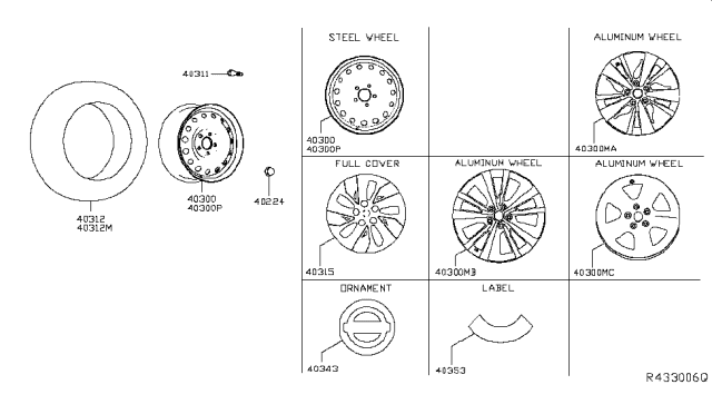 2019 Nissan Altima Tire-Spare Diagram for 40312-2YA05