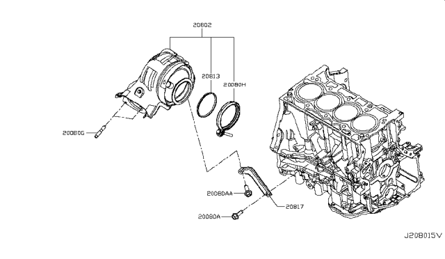 2019 Nissan Altima Three Way Catalytic Converter Diagram for 208A2-6CE0A