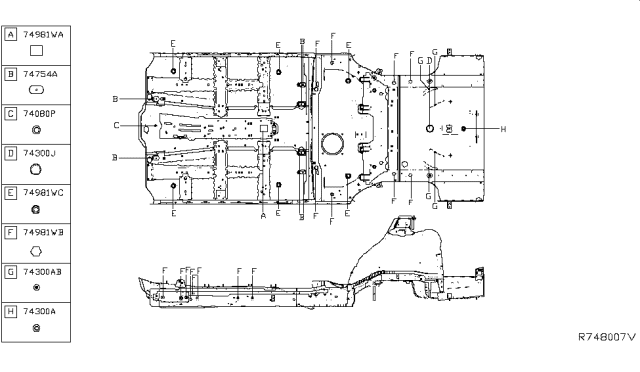 2019 Nissan Altima INSULATOR-Heat, Front Floor Diagram for 284C1-6CA0A