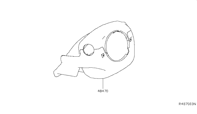 2019 Nissan Altima Cover Steer Column Diagram for 48470-6CA0A