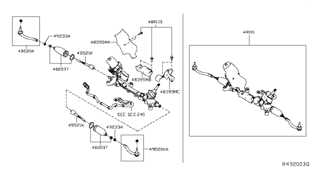 2019 Nissan Altima INSULATOR Heat Power Steering Diagram for 48382-6CT0A