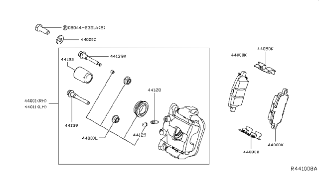 2019 Nissan Altima Piston Diagram for 44126-JA01B