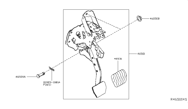 2019 Nissan Altima Brake & Clutch Pedal Diagram