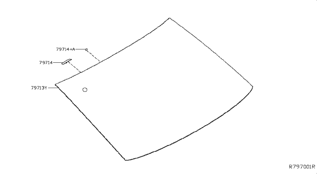 2019 Nissan Altima SPACER-Glass A Diagram for 72714-6CA0A