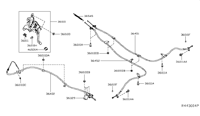 2019 Nissan Altima Pin-CLEVIS Diagram for 44042-ZX70A