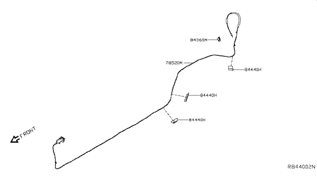 2019 Nissan Altima Cable Gas Filler Open Diagram for 78821-6CA0A