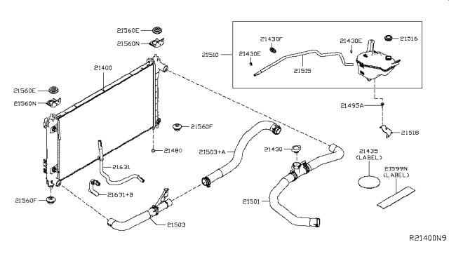 2019 Nissan Altima Tank Assy-Reserve Diagram for 21710-6CA0A